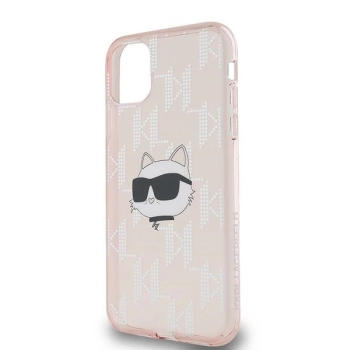 Etui Karl Lagerfeld IML Choupette Head & Monogram na iPhone 11 / Xr - różowe