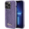 Etui Guess Sequin Script Metal na iPhone 15 Pro - fioletowe