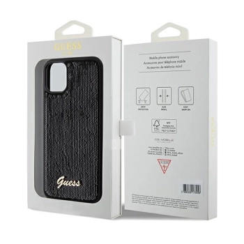 Etui Guess Sequin Script Metal na iPhone 11 / Xr - czarne