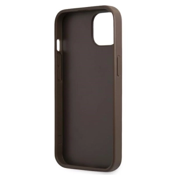 Etui Guess 4G Stripe Collection na iPhone 13 mini - brązowe