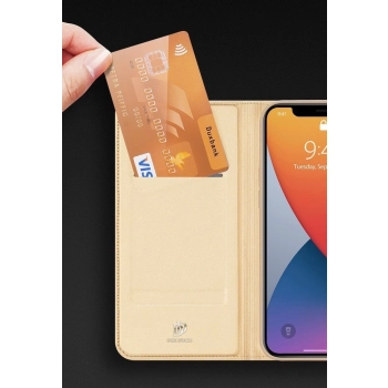 DUX DUCIS Skin Pro kabura etui pokrowiec z klapką iPhone 12 Pro / iPhone 12 czarny