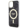 Etui Guess Marble MagSafe na iPhone 14 Plus - czarne