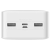 Baseus Bipow powerbank z wyświetlaczem 30000mAh 15W biały (Overseas Edition) + kabel USB-A - Micro USB 0.25m biały (PPBD050202)