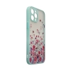 Design Case etui do iPhone 13 Pro Max pokrowiec w kwiaty zielone