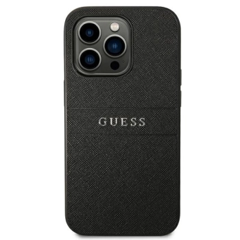Etui Guess Saffiano Strap na iPhone 14 Pro - czarne