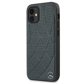 Etui Mercedes Bow Line na iPhone 12 mini - granatowe