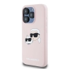 Etui Karl Lagerfeld Silicone Karl&Choupette MagSafe na iPhone 15 Pro - różowe