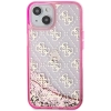 Etui Guess Liquid Glitter 4G Transculent na iPhone 14 - różowe