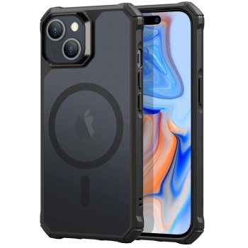 Etui ESR Air Armor Halolock MagSafe na iPhone 15 - matowo-czarne