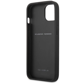 Etui Ferrari Leather Curved Line na iPhone 13 - czarne