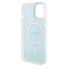 Etui Guess IML Iridescent MagSafe do iPhone 15 - turkusowe