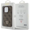 Etui Guess Leather 4G Triangle Strass do iPhone 15 Pro Max - brązowe