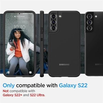Etui Spigen Ultra Hybrid na Samsung Galaxy S22 - czarny mat