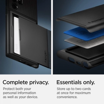 Etui Spigen Slim Armor CS na Samsung Galaxy S22 Ultra - czarne