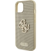 Etui Guess Perforated 4G Glitter do iPhone 15 - złote