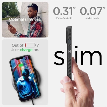Etui Spigen Liquid Air na iPhone 14 Plus - czarny mat