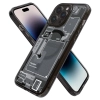 Etui Spigen Ultra Hybrid Mag z MagSafe na iPhone 14 Pro Max - ciemnoszare (wzór Zero One)