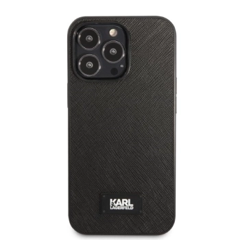 Etui Karl Lagerfeld Saffiano Plaque na iPhone 13 Pro Max - czarne