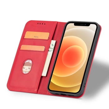 Magnet Fancy Case etui do iPhone 12 Pro Max pokrowiec portfel na karty kartę podstawka czerwony
