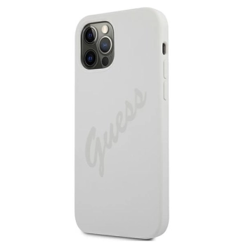 Etui Guess Script Vintage na iPhone 12 / iPhone 12 Pro - kremowe