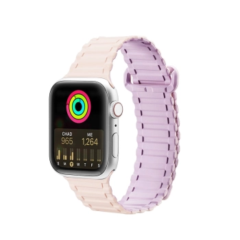Dux Ducis Strap (Armor Version) pasek Apple Watch Ultra, SE, 9, 8, 7, 6, 5, 4, 3, 2, 1 (49, 45, 44, 42 mm) silikonowa magnetyczna opaska bransoleta ró