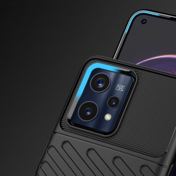 Thunder Case elastyczne pancerne etui pokrowiec Realme 9 Pro + (9 Pro Plus) czarny