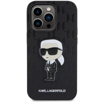 Etui Karl Lagerfeld Saffiano Monogram Ikonik na iPhone 14 Pro Max - czarne