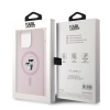 Etui Karl Lagerfeld Silicone Karl&Choupette Ring MagSafe na iPhone 15 Pro Max - różowe