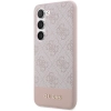 Guess GUHCS23SG4GLPI S23 S911 różowy/pink hard case 4G Stripe Collection