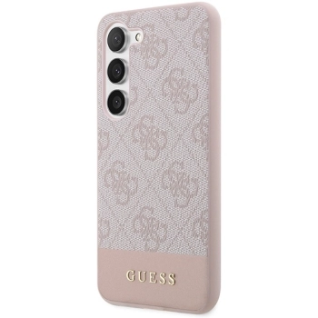 Guess GUHCS23SG4GLPI S23 S911 różowy/pink hard case 4G Stripe Collection