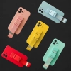 Rope case żelowe etui ze smyczą łańcuszkiem torebka smycz iPhone 13 mini ciemnozielony