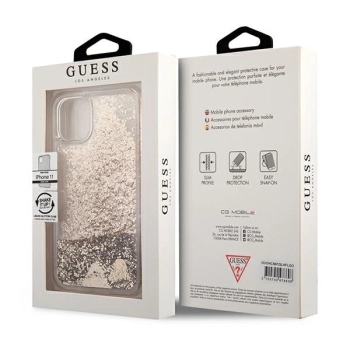 Etui Guess Glitter Charms na iPhone 11 / Xr - złote