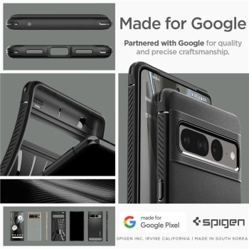 Etui Spigen Rugged Armor na Google Pixel 7 Pro - czarny mat