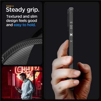 Etui Spigen Liquid Air na iPhone 15 Pro - czarny mat
