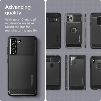 Etui Spigen Rugged Armor na Samsung Galaxy S21 FE - czarny mat
