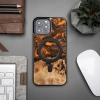 Etui z drewna i żywicy na iPhone 13 Pro Max MagSafe Bewood Unique Orange - pomarańczowo-czarne