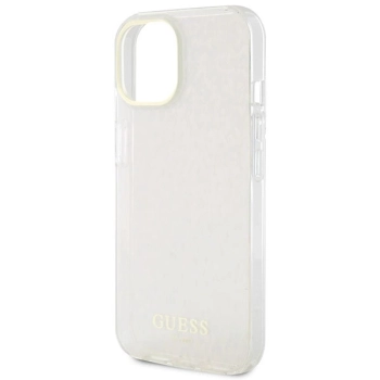Etui Guess IML Faceted Mirror Disco Iridescent do iPhone 15 - różowe