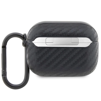 Etui BMW Carbon Double Metal Logo na AirPods Pro - czarne