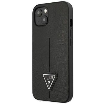 Etui Guess Saffiano Triangle Logo na iPhone 14 Plus - czarne