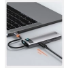 Baseus Metal Gleam 8w1 wielofunkcyjny HUB USB Typ C - USB Typ C Power Delivery 100 W / HDMI 4K 30 Hz / czytnik kart SD i microSD / 3x USB 3.2 Gen 1 /