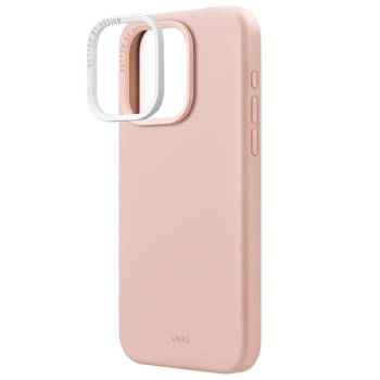 Etui UNIQ Lino Hue Magclick Charging do iPhone 15 Pro Max - różowe