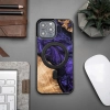 Etui z drewna i żywicy na iPhone 13 Pro Max MagSafe Bewood Unique Violet - fioletowo-czarne