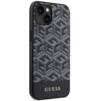 Etui Guess GCube Stripes MagSafe na iPhone 14 - czarne