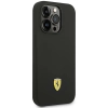 Etui Ferrari Silicone Metal Logo na iPhone 14 Pro - czarne