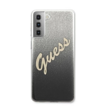 Etui Guess Glitter Gradient Script na Samsung Galaxy S21+ - czarne