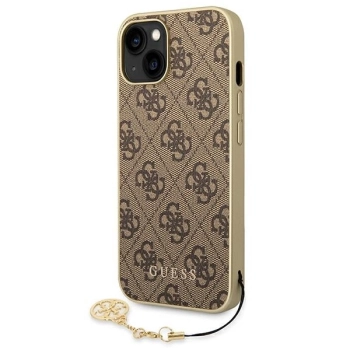 Etui Guess 4G Charms Collection na iPhone 14 Plus - brązowe