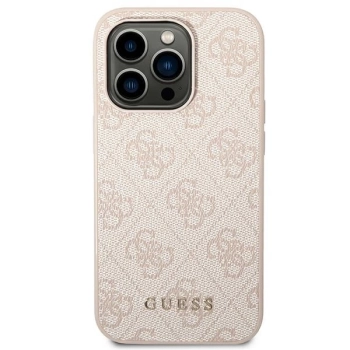 Etui Guess 4G Metal Gold Logo na iPhone 14 Pro Max - różowe