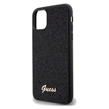 Etui Guess Disco Metal Script na iPhone 11 / Xr - czarne