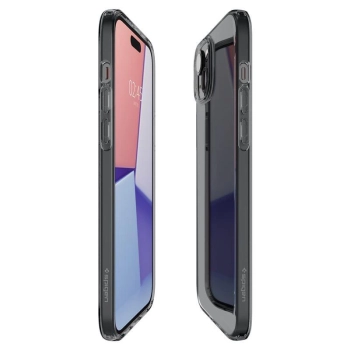 Etui Spigen Crystal Flex na iPhone 15 - szaro-przezroczyste