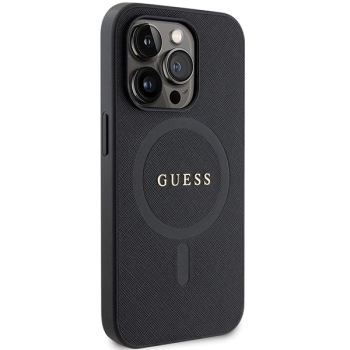 Etui Guess Saffiano MagSafe na iPhone 14 Pro Max - czarne